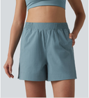 High Waisted Split Cool Touch Tennis Shorts with Pockets — photo 2