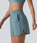 High Waisted Split Cool Touch Tennis Shorts with Pockets — photo 4