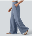High Waisted Wide Leg Baggy Casual Pants with Pockets — photo 1