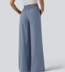 High Waisted Wide Leg Baggy Casual Pants with Pockets — photo 2