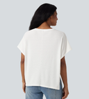 Round Neck Batwing Sleeve Relaxed Casual T-Shirt — photo 2