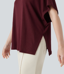 Round Neck Batwing Sleeve Relaxed Casual T-Shirt — photo 3