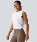Sleeveless Round Neck Relaxed Top — photo 3