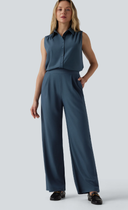 Sleeveless Work Shirt with wide straight pants — photo 2