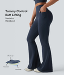 UltraSculpt High Waisted Scrunch Butt Lifting Tummy Control Shaping Yoga Flare Leggings with Pockets — photo 1